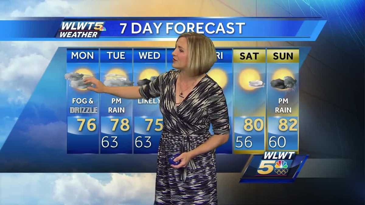 Fog and drizzle start the day