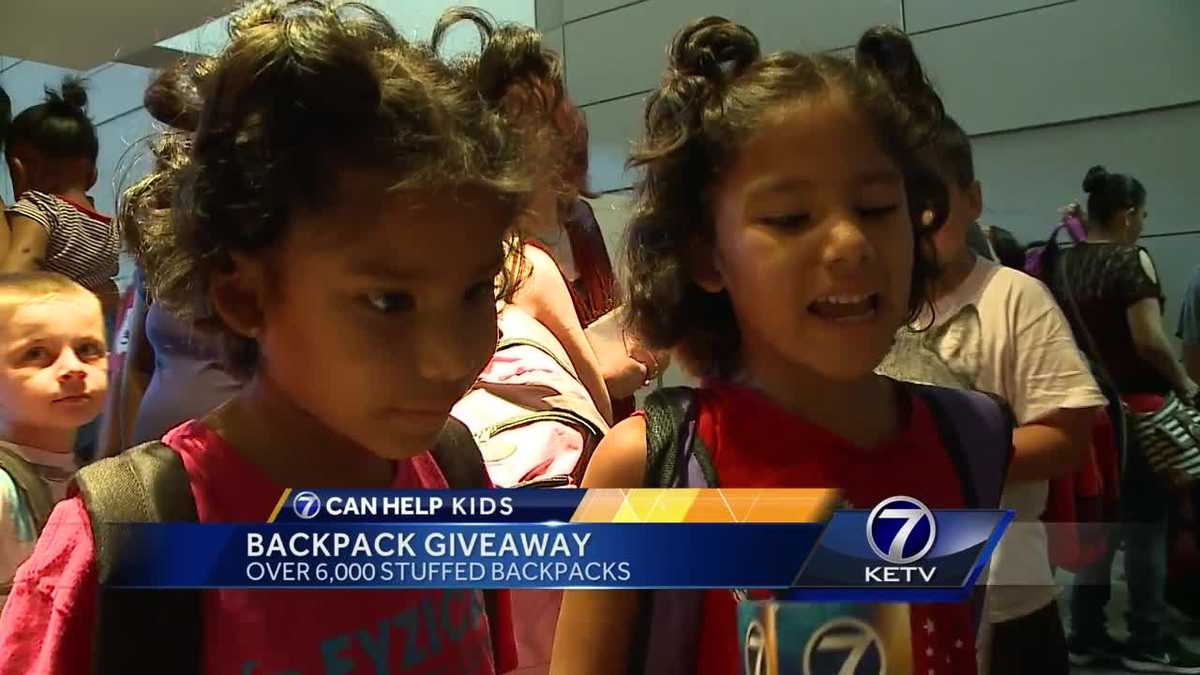 Backpack giveaway Friday afternoon