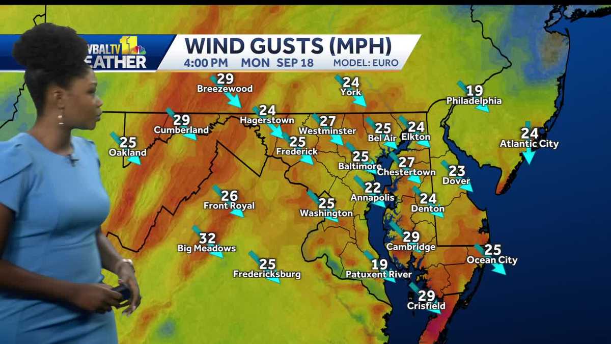 Breezy with temps in the upper 70's, sunny but cooler week ahead