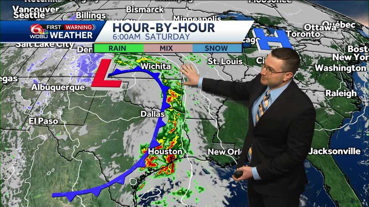 Mostly sunny today but still watching this weekend