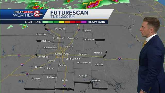 KANSAS CITY WEATHER: Isolated showers and thunderstorms this morning and afternoon 