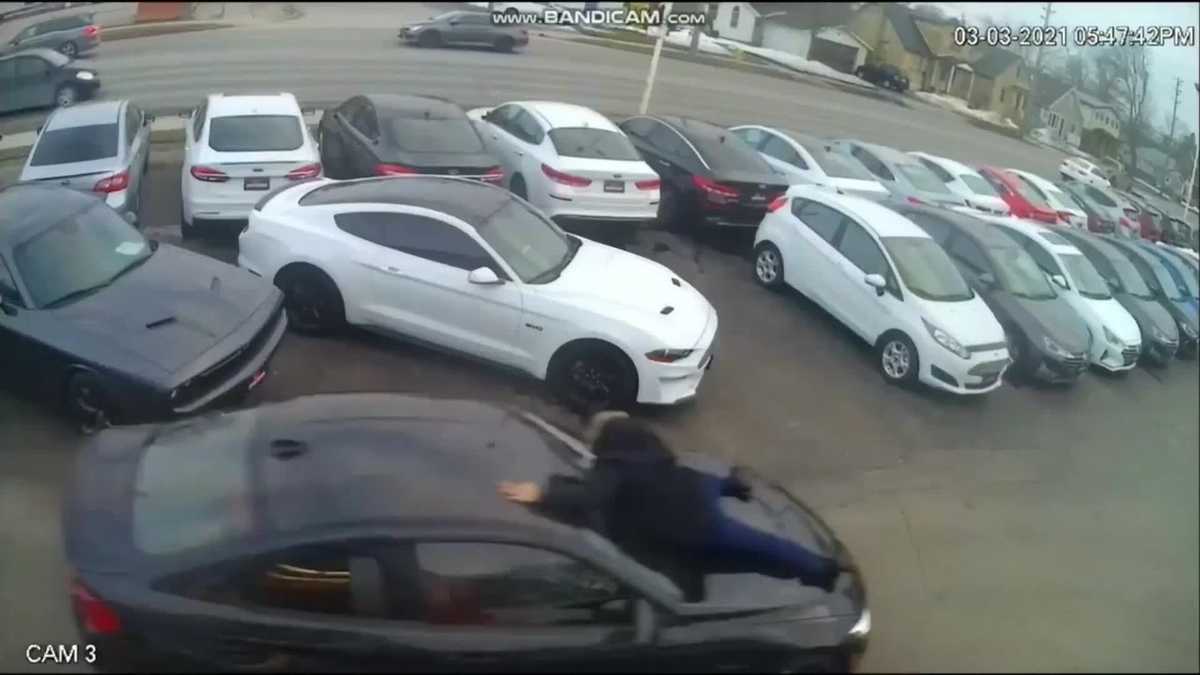 Caught on camera: Surveillance video captures dramatic car ...