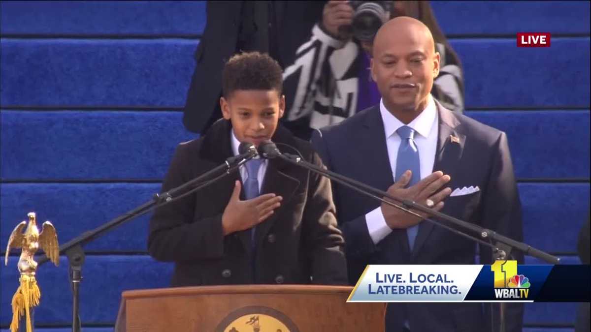 Gov. Wes Moore's son leads Pledge of Allegiance at inauguration