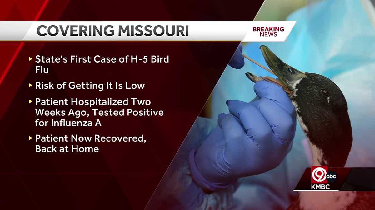 Missouri reports first human case of H5 bird flu