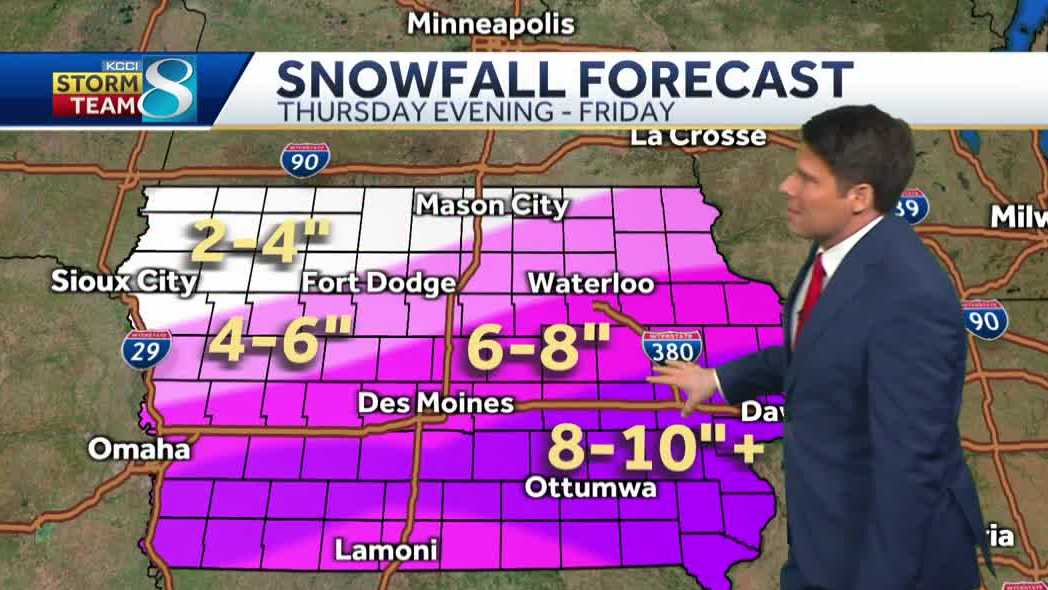 Iowa weather Latest details on another round of heavy snow