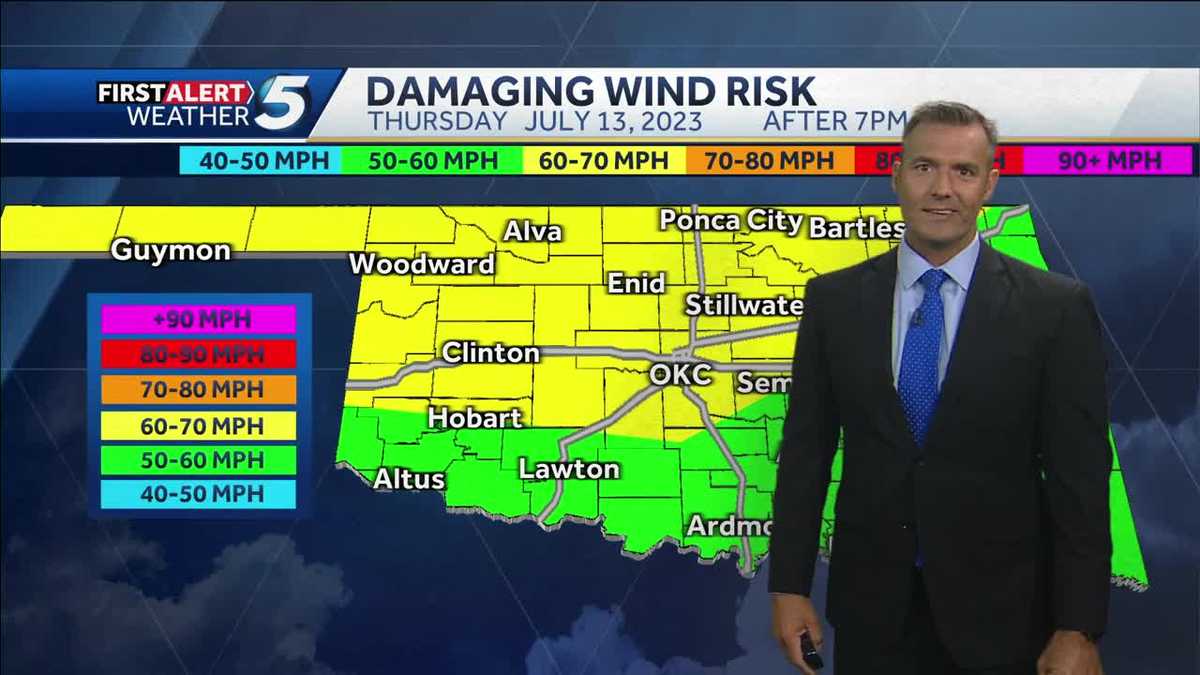 Oklahoma could see storms with risk of damaging winds Thursday - KOCO