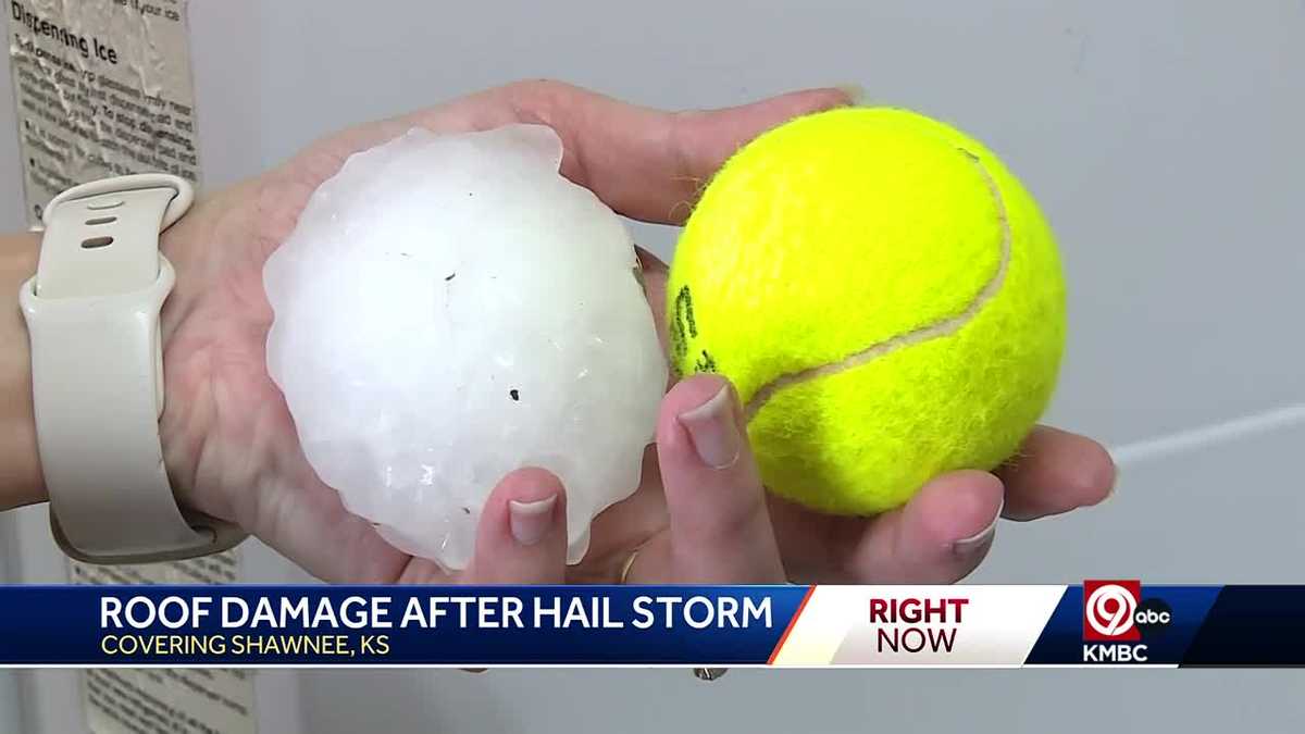 Kansas City cleans up after large hail hits the metro