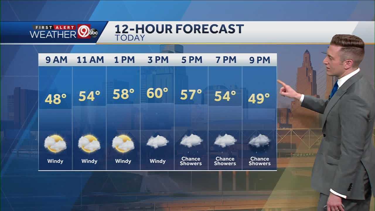 Warmer Monday, Chance For Rain Tonight