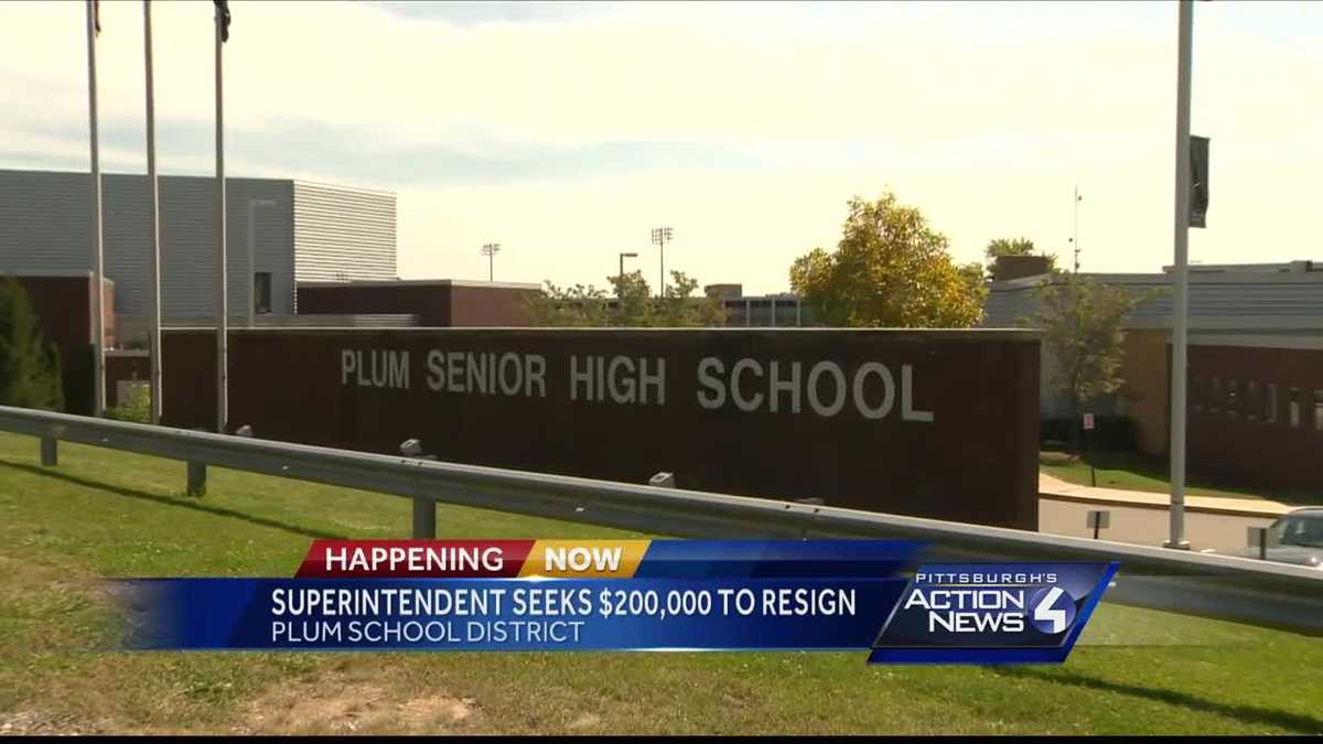 Superintendent seeks 200,000 to resign in Plum School District
