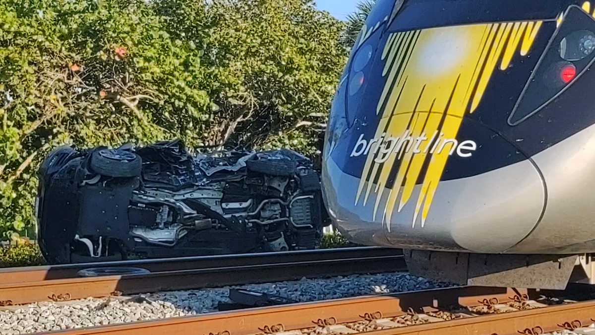 Brightline train, tractortrailer crash in Florida