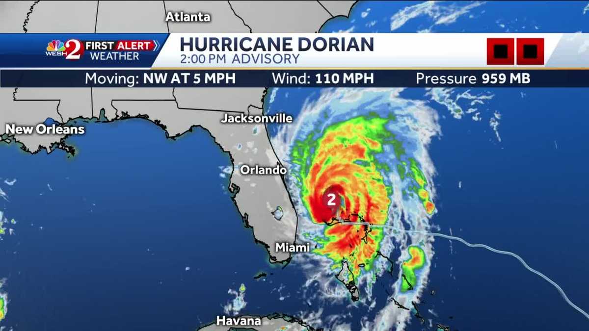 Hurricane Dorian begins to speed up