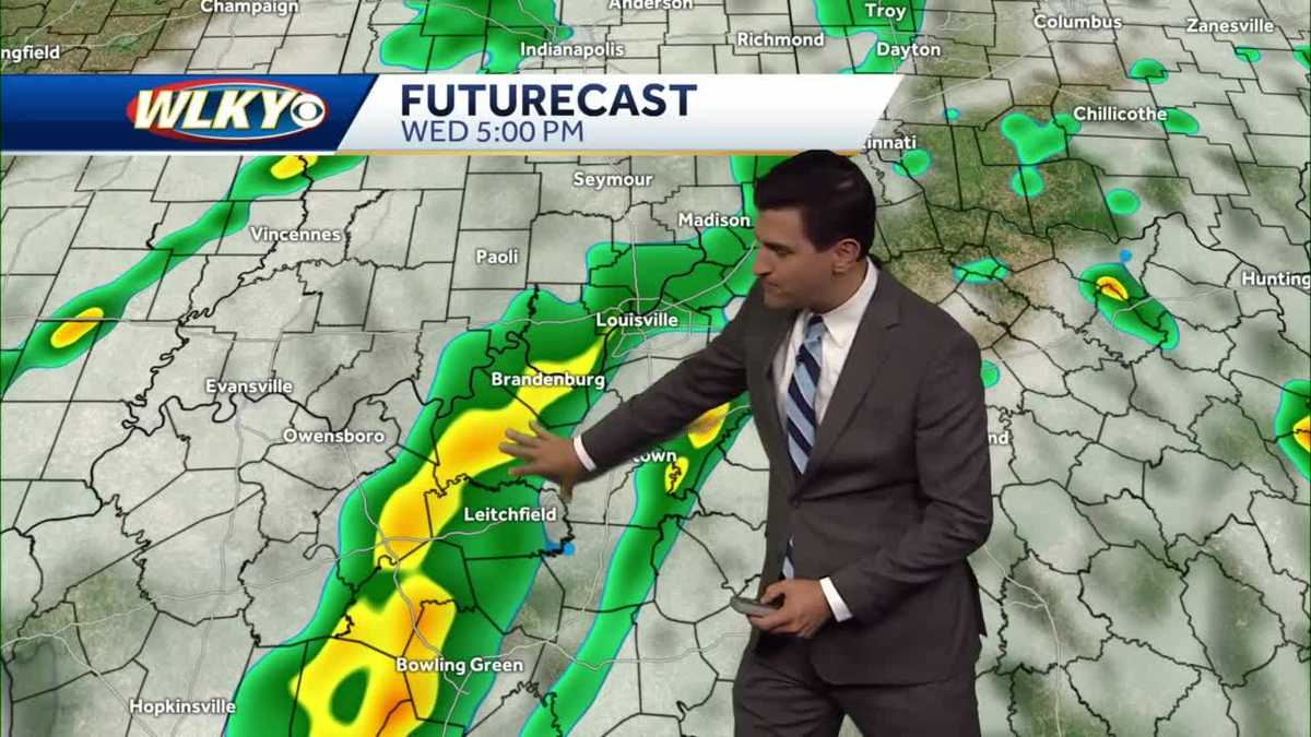 Showers and a few storms Wednesday