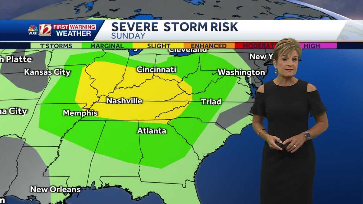 WATCH: Severe storms possible Sunday afternoon and evening
