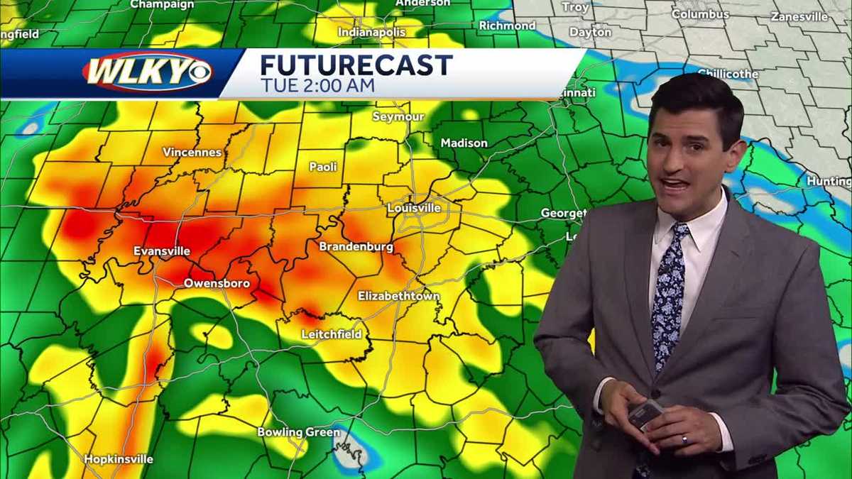 Few Showers Monday, Soaking Rain Overnight