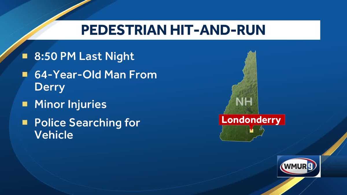 Londonderry, NH police search for alleged hitandrun suspect