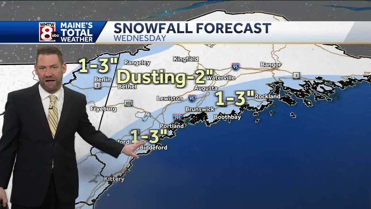 Snow squalls and a cold blast of air ahead of widespread snow