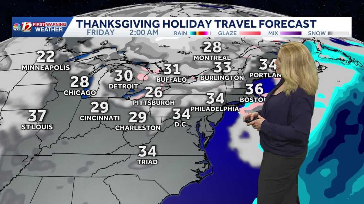 Travel forecast for Thanksgiving | Cold snap coming late week