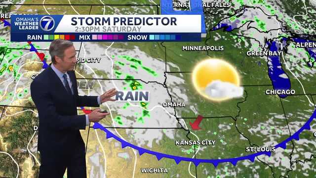 Rain chance later Saturday around Omaha