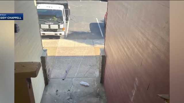 Pregnant woman walks out of apartment to find no stairs - Vimarsana News
