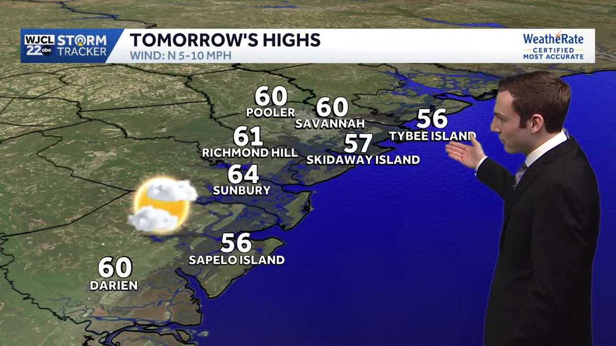 Drier weather returns on Sunday for Southeast Georgia and the Lowcountry