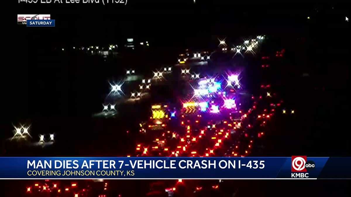 Kansas City man dies, several more injured in 7-car crash on I-435
