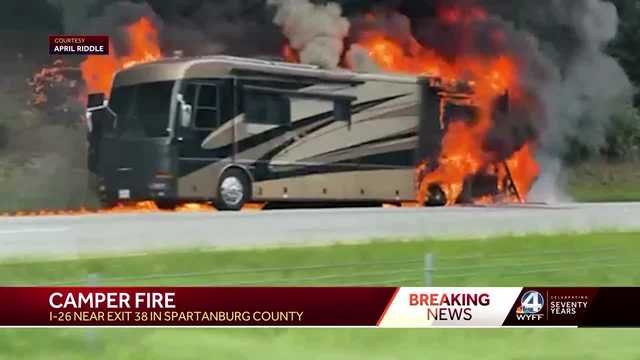 SC: Traffic backed up on I-26 after RV catches fire - Vimarsana News