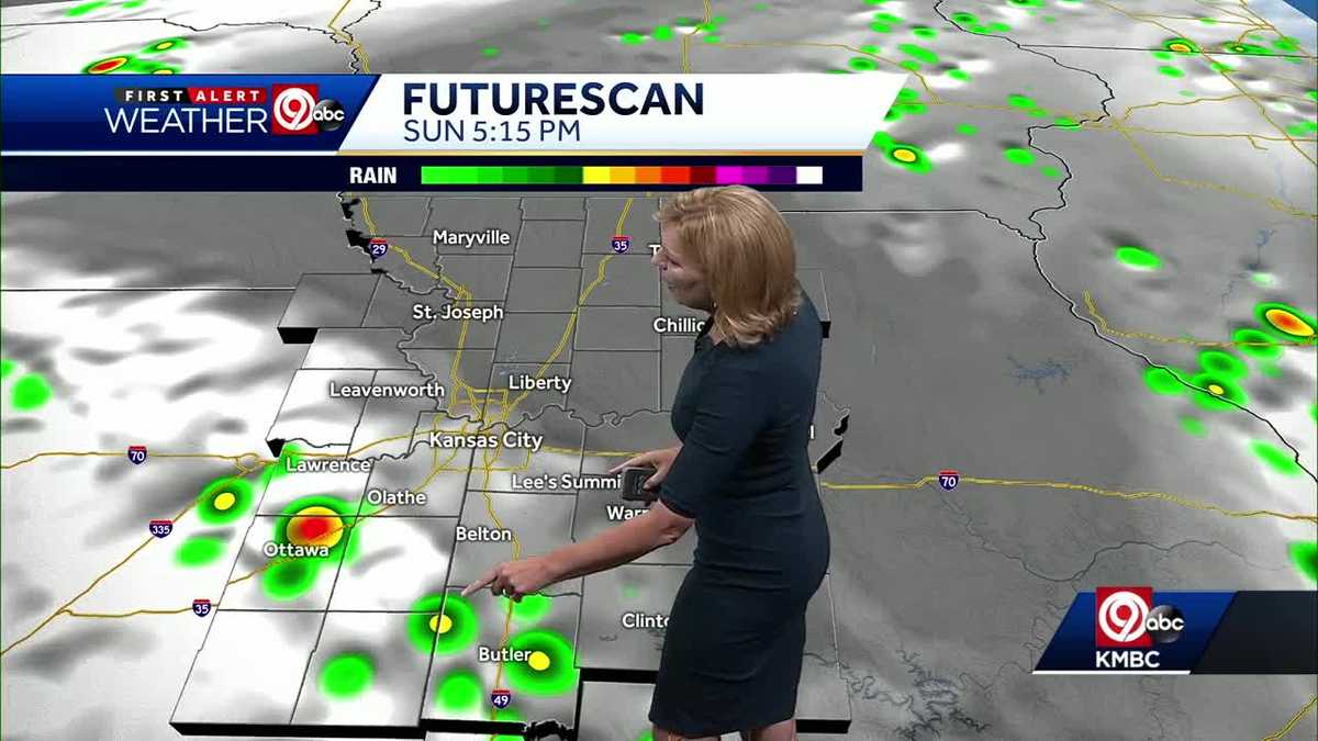 Slightly cooler temps to kick off the work week