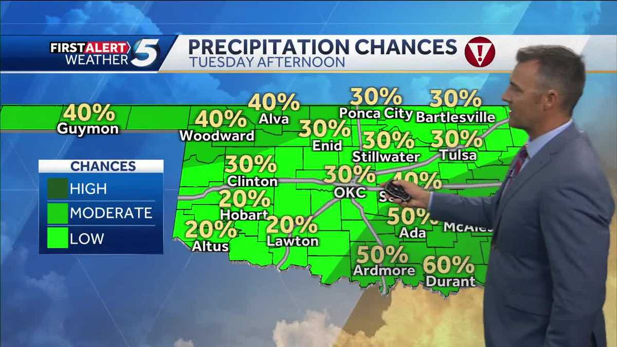 Oklahoma sees heavy rainfall after Monday morning storms