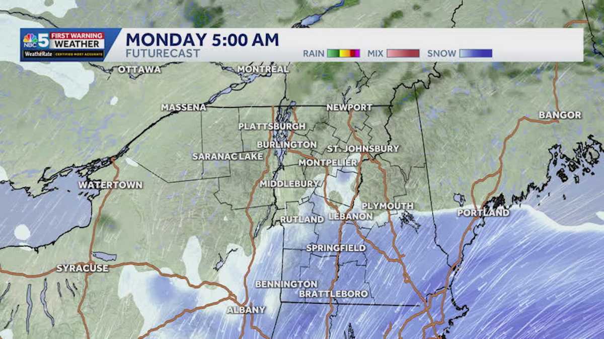 Hour-by-hour: See a full timeline of the nearby blizzard's impact in Vermont