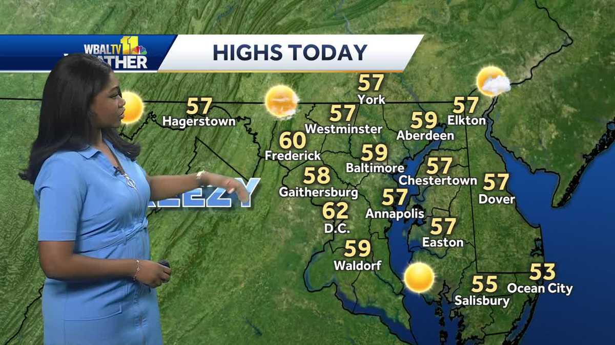 Another dry and breezy day in Maryland