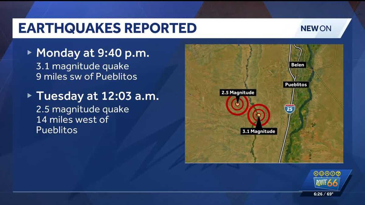 Two earthquakes shake central New Mexico overnight