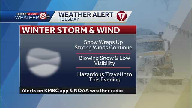 Strong winds continue in Kansas City as snow starts to wrap up - Vimarsana News