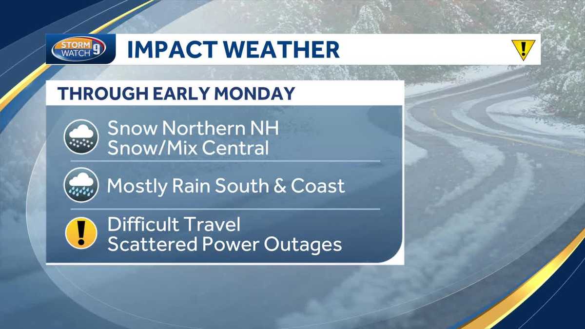 NH weather video: Heavy snow falls in parts of state before moving out