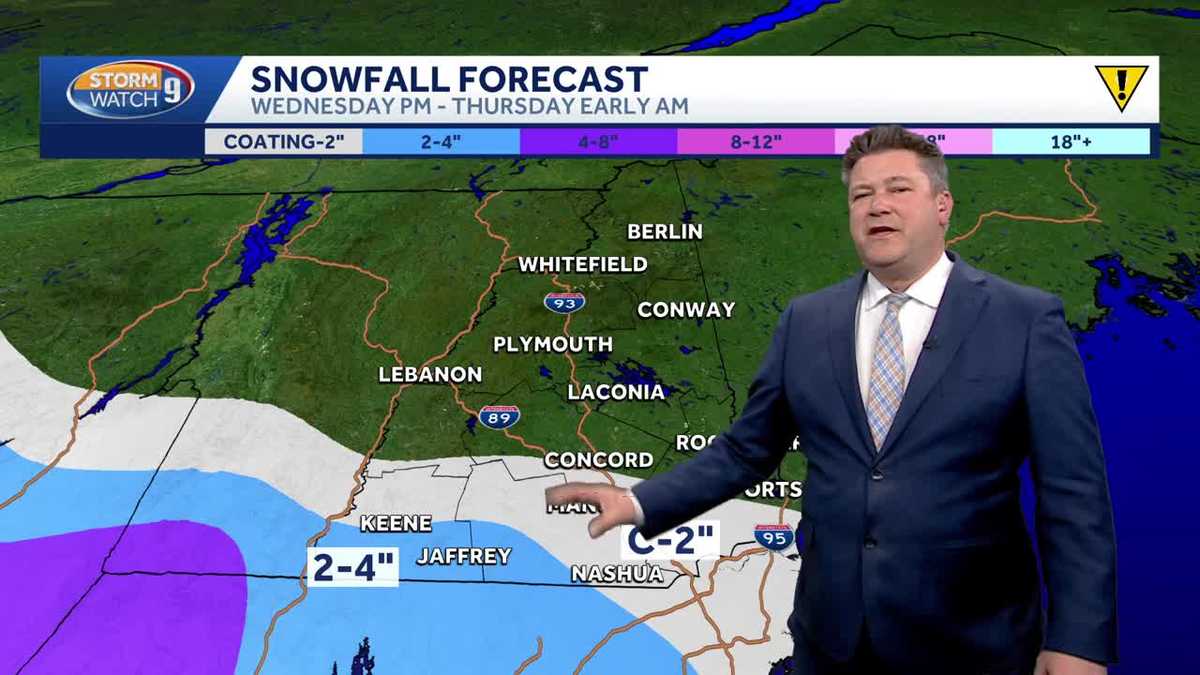 Video: Snow chances this week in New Hampshire