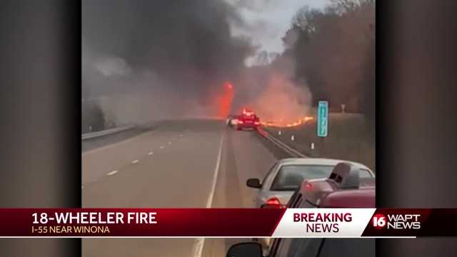 18-Wheeler catches fire along I-55 - Vimarsana News