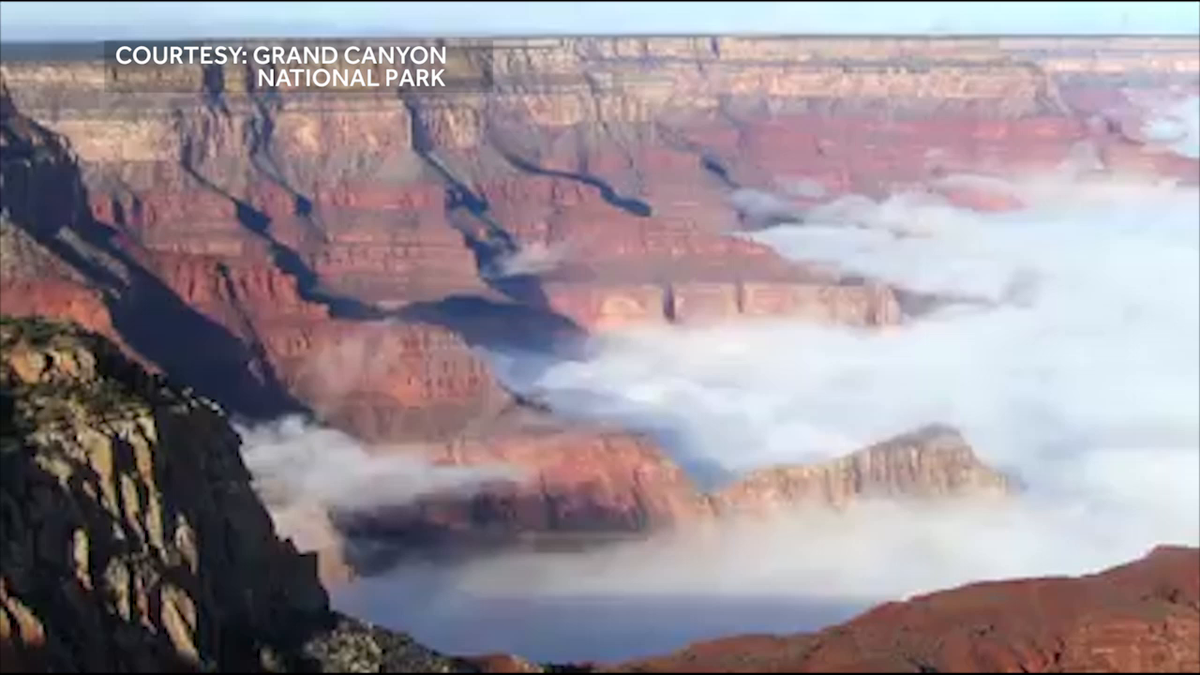 Watch clouds fill up the Grand Canyon