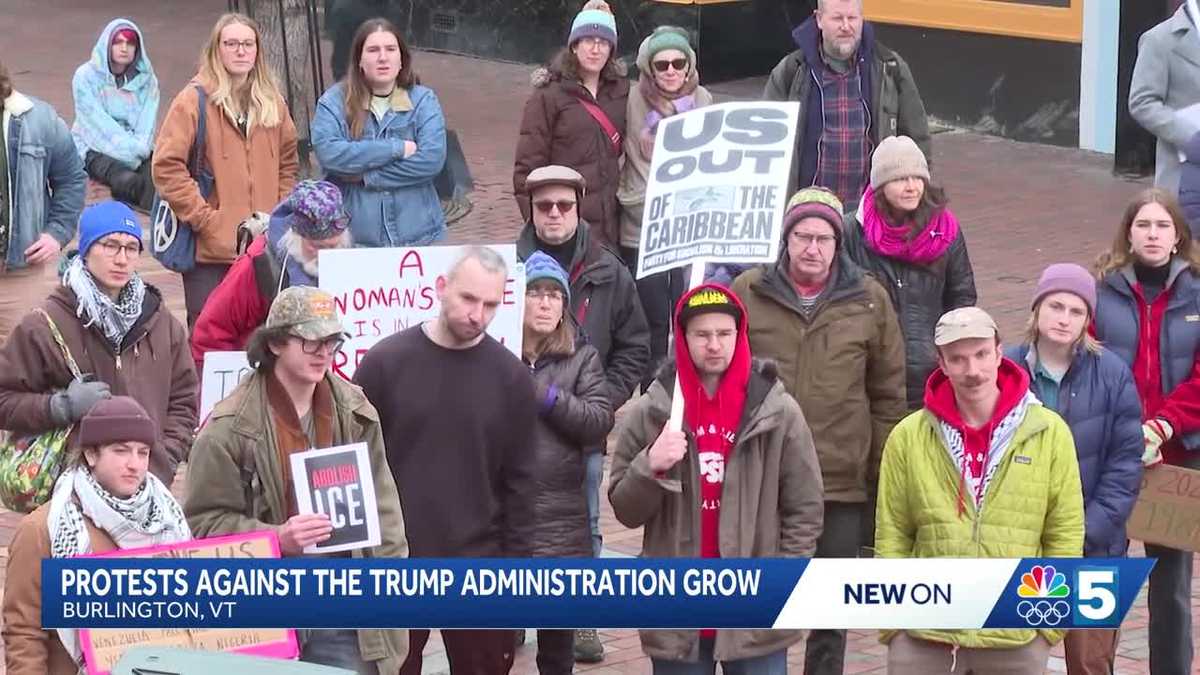 Protesters rally across Vermont over immigration, federal and military actions
