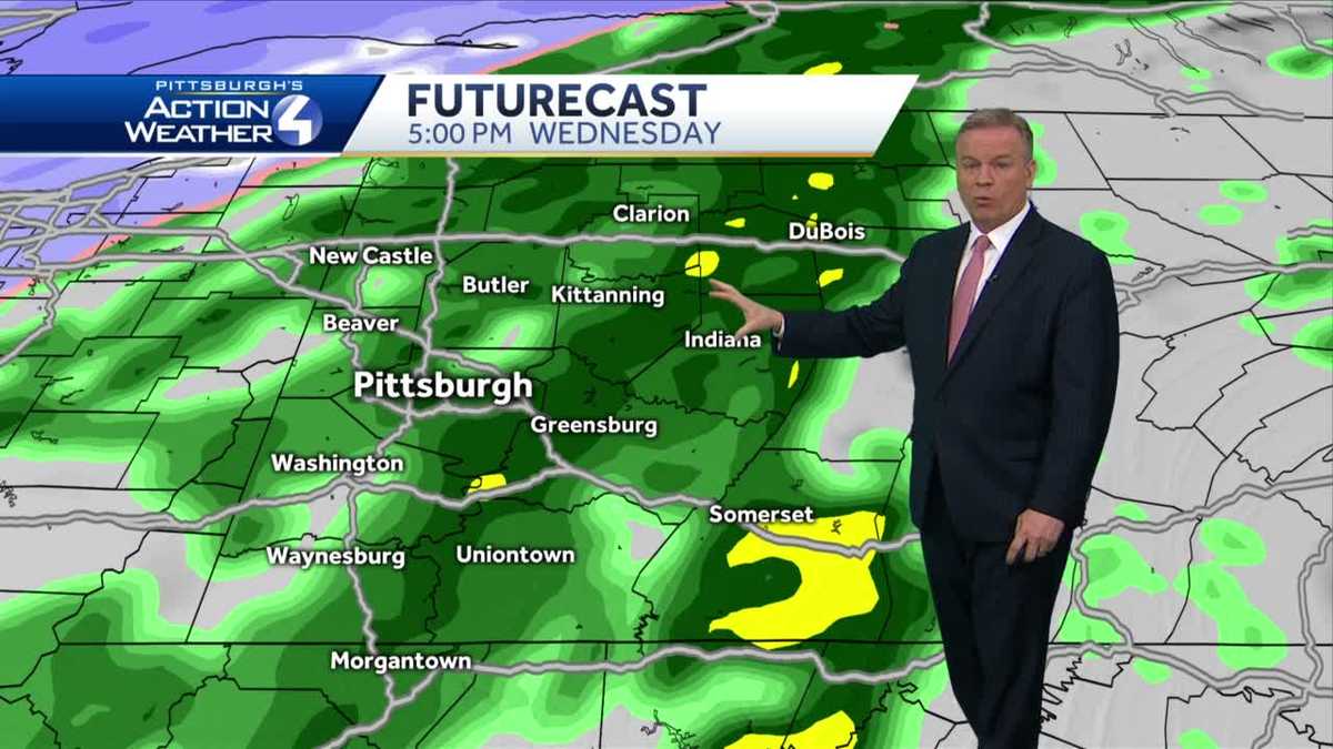 Rain showers changing to snow showers on Wednesday
