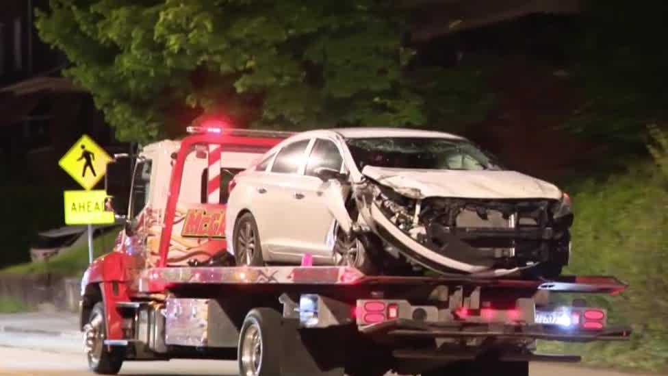 1 hospitalized after car crashes into utility pole in Hazelwood