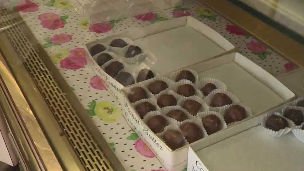 Sacramento candy shop selling out many chocolates to couples for Valentine's Day