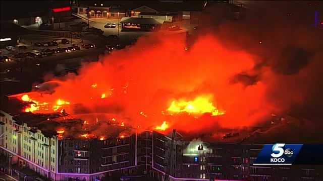 Oklahoma officials fly over apartment complex fire with Sky 5 - Vimarsana News