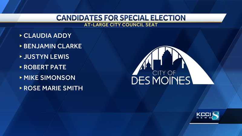 6 candidates file for at-large Des Moines City Council seat