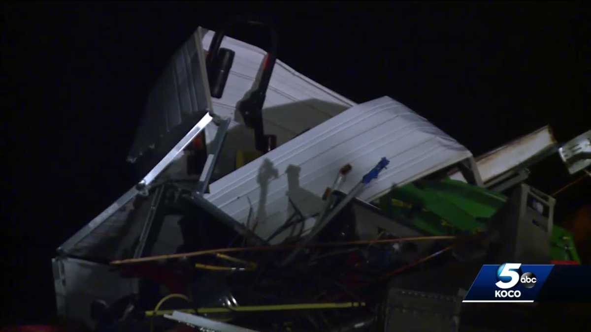 Overnight storms cause heavy damage in central Oklahoma