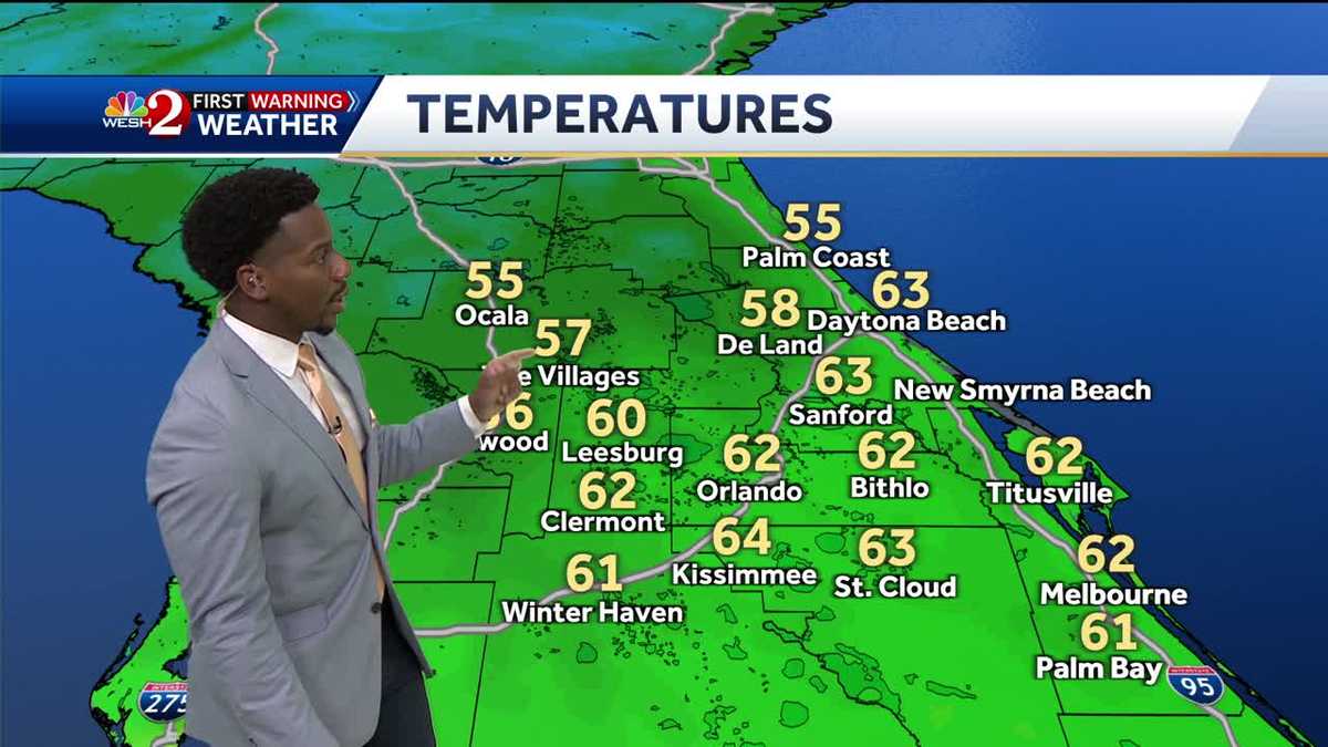 Orlando forecast Warmer morning with temperatures rising