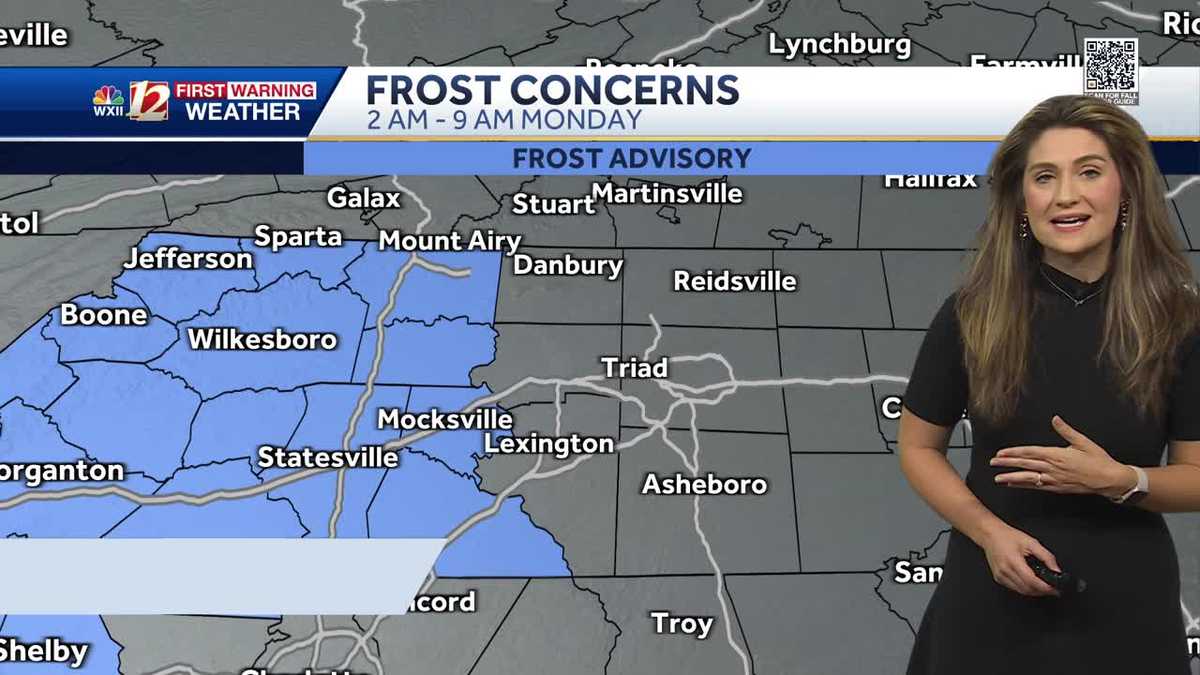 WATCH: Cold Overnight, Frost Advisory in Effect For Western Spots - WXII