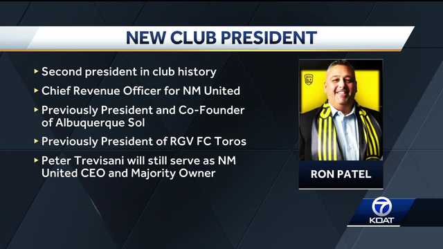 Ron Patel named New Mexico United club President - Vimarsana News