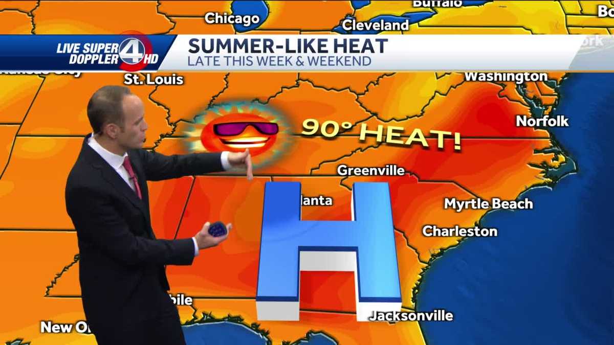 Warming trend to reach summer-like 90s this week