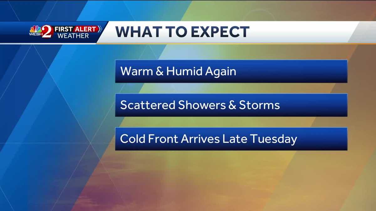 Warm & humid with scattered afternoon storms