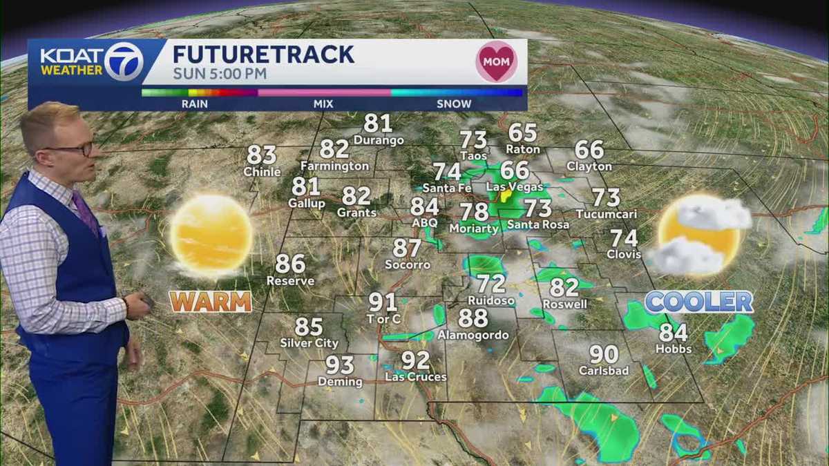 Heating up and a few storms for some in New Mexico