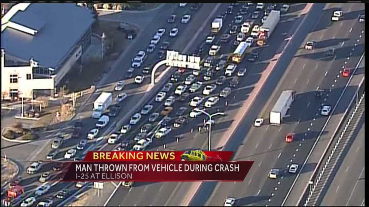 Man thrown from vehicle during crash